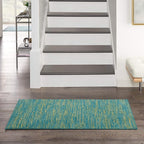 Nourison Home Nourison Essentials Blue Green 2' x 4' Area Rug - Easy Clean, Non Shedding, Bed Room, Living Room, Dining Room, Kitchen (2' x 4')