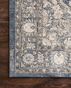 Loloi Teagan Collection TEA-01 Denim/Mist 7'-11" x 10'-6" Area Rug, Large, Soft Neutral Rug, High-Traffic for Living Room, Bedroom, Home Office, Dining Area