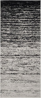 SAFAVIEH Adirondack Collection Runner Rug - 2'6" x 20', Silver & Black, Modern Ombre Design, Non Shedding & Easy to Clean, Ideal for Hallway, Foyer, Kitchen, Entryway, Bedroom (ADR113A)