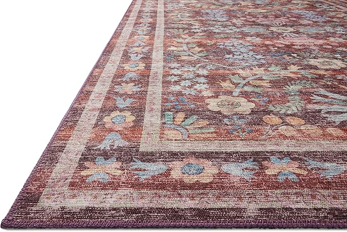 Loloi Rifle Paper Co. Maison Collection MAO-06 Red 2'-6" x 7'-6", .19" Pile Height, Runner Rug