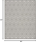 Nourison Home Versatile Silver Grey 7' x 10' Area Rug - Easy Clean, Non Shedding, Bed Room, Living Room, Dining Room, Kitchen (7' x 10')