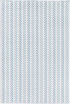Dash & Albert Lowell Blue Machine Washable Rug, 4 X 6 Feet, Blue Graphic Pattern - Premium Luxury Hotel Quality Soft Breathable Hypoallergenic Machine Washable Easy Care All Season Comfortable