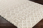 Livabliss Hapsburg Moroccan Shag Area Rug, 6'7" Round, Beige