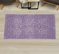 Ambesonne Folk Art Decorative Rug, Vintage Leaves Flowers and Ivy Branches in Nostalgic Earth Tones, Quality Carpet for Bedroom Dorm and Living Room, 2' x 5', Lavender