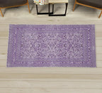 Ambesonne Folk Art Decorative Rug, Vintage Leaves Flowers and Ivy Branches in Nostalgic Earth Tones, Quality Carpet for Bedroom Dorm and Living Room, 2' x 5', Lavender