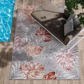 CAMILSON Indoor Outdoor Rug, Multi 5x7 Leaf Tropical Botanical Area Rugs for Indoor and Outdoor patios, Easy-Cleaning Non-Shedding Living Room, Garden and Kitchen Washable Outside Carpet (5 x 7)