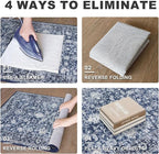 KILOCOCO Runner for Hallway 3x12 Runner Rug Printed Vintage Floral Washable Rug Kitchen Runners Soft Non-Slip Low Pile Hallway Runners Laundry Room Distressed Boho Rugs, Blue