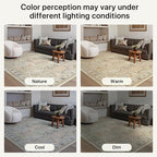 Bavni Area Rugs for Living Room, 5x7 Area Rugs Non-Slip Washable，Ultra-Thin Aesthetic Boho Rug for Bedroom Dinning Room Office, Earth Yellow