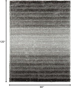 LUXE WEAVERS Lantanas Collection 7119 Grey 8x10 Modern Geometric Area Rug