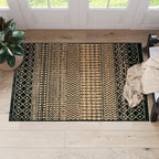 Moroccan Door Mat Indoor Entrance, 2x3 Machine Washable Small Rug for Bedroom, Non-Slip Low Pile Natural Brown Rug Farmhouse Rugs for Entryway Kitchen Bathroom