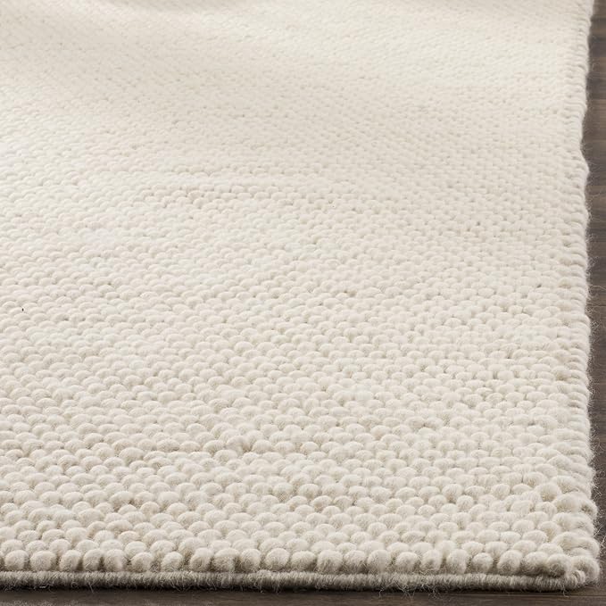 SAFAVIEH Natura Collection Runner Rug - 2' x 14', Ivory, Handmade Wool Blend, Textured Design, Ideal for Hallway, Bedroom, Foyer (NAT620A)