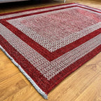 Alfa Rich 4x6 Red Burgundy Washable Area Rugs for Living Room Bedroom Kitchen Cotton Rug