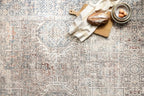 Loloi Chris Loves Julia Jules Collection JUL-07 Natural/Ocean 3'-6'' x 5'-6'', .13" Pile Height, Accent Rug