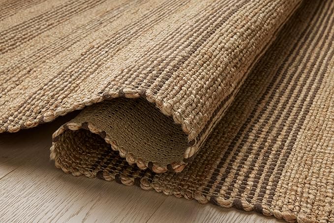 Loloi Chris Loves Julia Judy Collection JUD-06 Natural/Chocolate 7'-9" x 9'-9" Area Rug