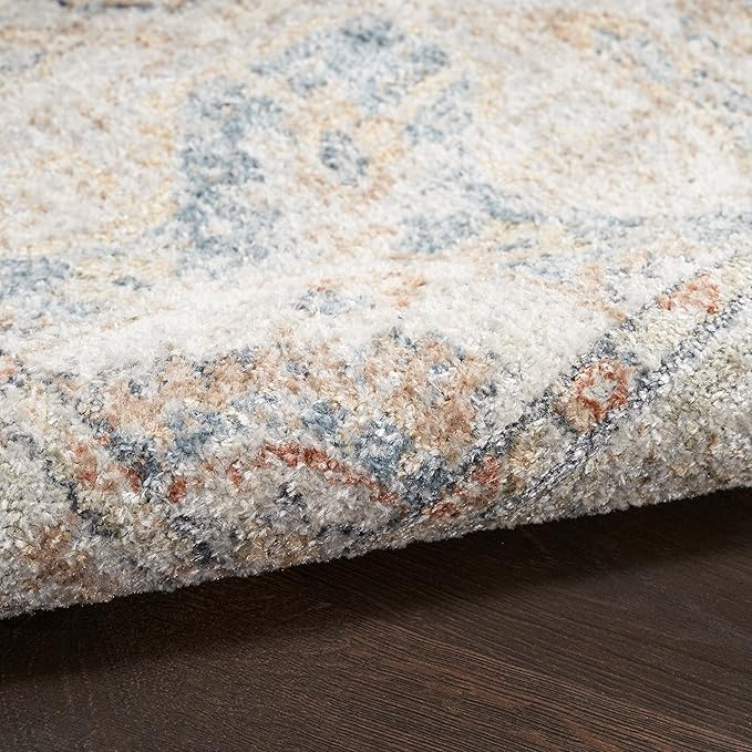 Nourison Home Astra Machine Washable Denim Multicolor 3'3" x 5' Area Rug - Easy Clean, Non Shedding, Bed Room, Living Room, Dining Room, Kitchen (3' x 5')