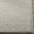 SAFAVIEH Natura Collection Area Rug - 9' x 12', Silver, Handmade Wool Blend, Textured Design, Ideal for Living Room, Bedroom, Dining Space (NAT620C)