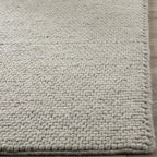 SAFAVIEH Natura Collection Area Rug - 10' Square, Silver, Handmade Wool Blend, Textured Design, Ideal for Living Room, Bedroom, Dining Space (NAT620C)