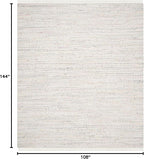 SAFAVIEH Rag Rug Collection Area Rug - 9' x 12', Ivory & Multi, Handmade Boho Stripe Cotton, Ideal for High Traffic Areas in Living Room, Bedroom (RAR121G)