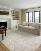 Loloi Kamala Collection KAM-02 Ivory/Silver 2'-3" x 3'-10" Accent Rug