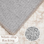 Vintage Living Room Area Rug - 5x7 Large Machine Washable Boho Moroccan Rug Distressed Farmhouse Rugs for Bedroom - Soft Non-Slip Indoor Carpet for Dining Room Office Nursery(Retro Beige, 5'x7')