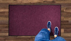 WaterHog Diamond | Commercial-Grade Entrance Mat with Rubber Border – Indoor/Outdoor, Quick Drying, Stain Resistant Door Mat (Bordeaux, 4' x 6')