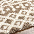 Livabliss Hapsburg Moroccan Shag Area Rug,5'3" x 7'3",Medium Brown