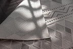 CAMILSON Micro Loop Rug 4x6 Modern Luxury Geometric Boho Diamond Area Rugs Soft High and Low Pile Stain Resistant Easy-Cleaning Non-Shedding for Living Room Office Indoor Carpet (4 x 6 / White - Gray)