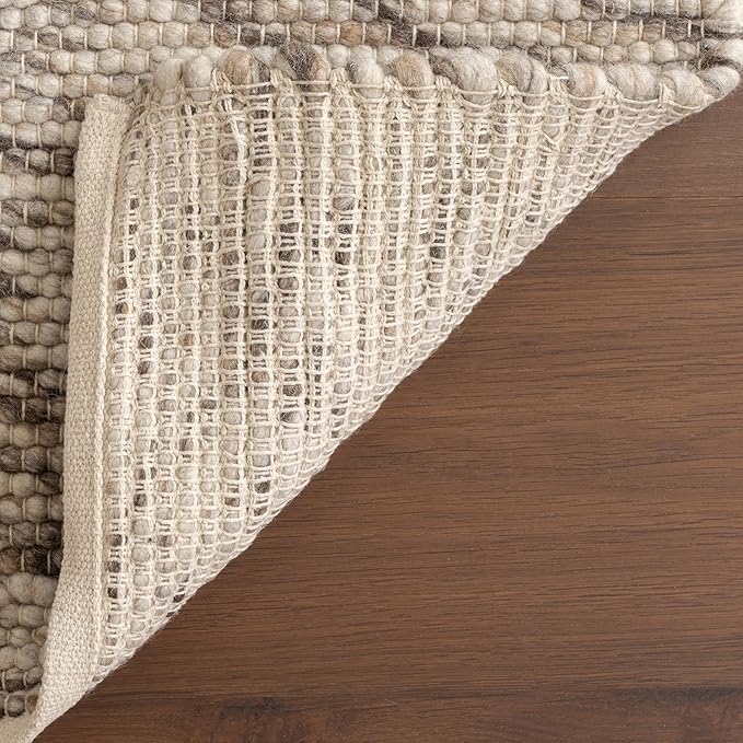 Rugs USA Marilyn Charcoal/Ivory, 5' x 8', Hand Woven, Marled, Wool, Soft and Cozy, High Traffic, Stain Resistant, Easy Clean, Durable Area Rug for Bedroom, Living Room, Dining, Den, Foyer