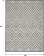 Nourison Home Versatile Silver Grey 4' x 6' Area Rug - Easy Clean, Non Shedding, Bed Room, Living Room, Dining Room, Kitchen (4' x 6')