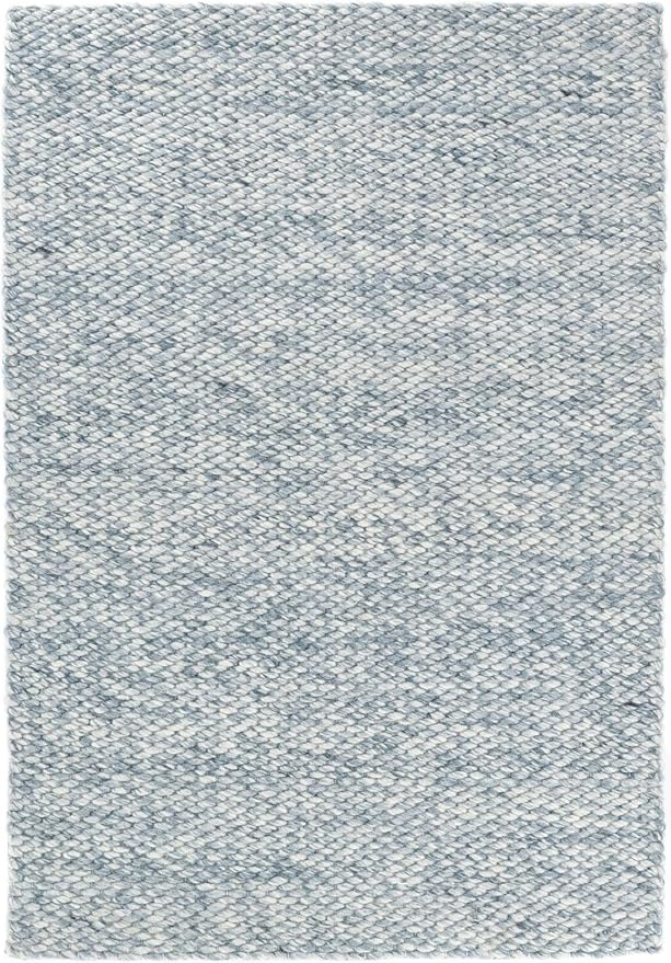 Dash and Albert Loggia Sky Wool Area Rug - 2' x 3' Sky Blue Solid Handwoven Accent Rug - Durable, Lightweight, Dining Room, Living Room, Bedroom - Premium Luxury Hotel Quality Soft Breathable