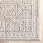 Well Woven Harlow Collection Cloud Medallion Ivory - Modern Tribal Minimalist 2x3 (2'3" x 3'11") Accent Mat Rug - Ideal for Entryway & Kitchen - Durable, Stain Resistant & Easy to Clean