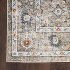 Nourison Home Astra Machine Washable Gold Grey 2'2" x 8' Area Rug - Easy Clean, Non Shedding, Bed Room, Living Room, Dining Room, Kitchen (8' Runner)