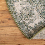 Unique Loom Isabella Collection Area Rug - Adjani (5' 1" x 8' Oval, Green/ Ivory)