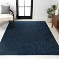 JONATHAN Y Haze Solid Low-Pile Navy Indoor Area Rug 12x15, Coastal,Bohemian,Minimalist,Classic, Easy-Cleaning for Living Room,Bedroom,Kitchen,Pet Friendly,Non-Shedding (SEU100C-15)