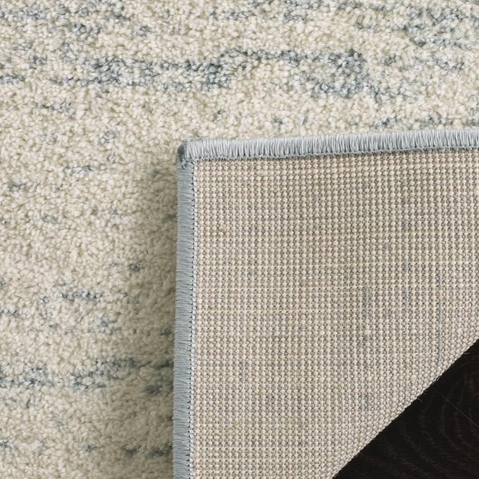 SAFAVIEH Adirondack Collection Area Rug - 7' Square, Slate & Cream, Modern Ombre Design, Non Shedding & Easy to Clean, Ideal for Living Room, Bedroom, Office, Dining Space (ADR113T)