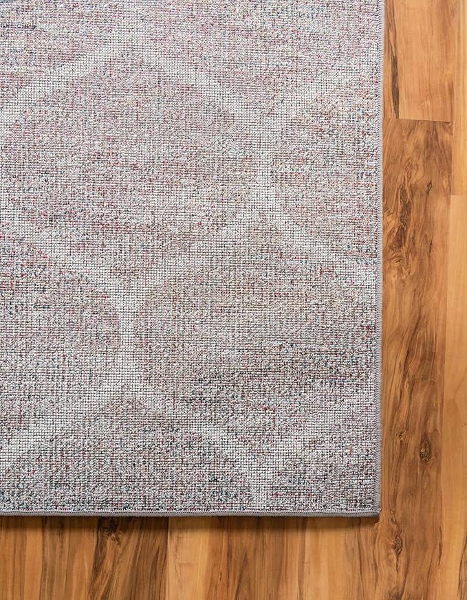 Rugs.com Lattice Frieze Collection Rug – 2' x 4' Runner Blue Multi Medium Rug Perfect for Living Rooms, Large Dining Rooms, Open Floorplans