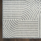 Nourison Home Textured Home Charcoal Ivory 3'11" x 5'11" Area Rug - Easy Clean, Non Shedding, Bed Room, Living Room, Dining Room, Kitchen (4' x 6')