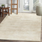 4x6 Rug for Entryway,Washable Non Slip Boho Neutral Abstract Modern Farmhouse Area Rugs, Tan Brown with Cream Beige