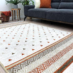 Alfa Rich 5x8 Beige Terracotta Washable Area Rugs for Living Room Kitchen Bedroom Decor Rug
