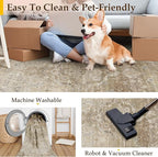 2x8 Washable Vintage Runner Rug for Living Room Bedroom Non Slip Distressed Traditional Soft Runner Rug Beige Brown Low Pile Lightweight Floral Runner Kitchen Hallway Balcony