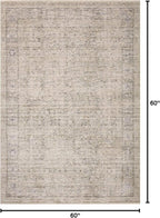 Loloi Amber Lewis Alie Collection ALE-03 Taupe/Dove 5'-3'' x 5'-3'', .13'' Pile Height, Round Area Rug