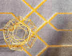 Unique Loom Marilyn Monroe Glam Collection Area Rug - Trellis (5' x 8' Rectangle, Gray Gold/ Gold)