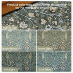 Kokia Boho Vintage Floral Area Rugs, Washable Oriental Botanical Rugs for Living Room, Bedroom, Dining Room, Office, Large Soft Indoor Area Rug, Sage Green，9x12
