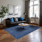 Valenrug Washable Rugs 5x7 - Non Slip 5x7 Area Rugs for Living Room, Stain Resistant Area Rugs for Bedroom, Foldable Machine Washable Area Rug(5'x7', Navy)