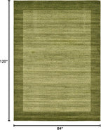 Rugs.com Angelica Collection Rug – 7' x 10' Light Green Medium Rug Perfect for Bedrooms, Dining Rooms, Living Rooms