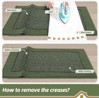 BEQHAUSE Indoor Door Mat 24" x 36", Dirt Trapper Door Mats Non-Slip Entryway Rugs Washable, Resist Dirt Absorbent Welcome Mat, Low Profile Floor Mats for Front Back Door and Entryway, Green