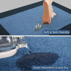Machine Washable (24" x 36"+ 24" x 60"') Runner Rugs Set of 2, Non Slip Kitchen Mats for Floor, Absorbent Entryway Rug for Kitchen, Bedroom, Hallway, Bathroom, Door (Roll Packing)