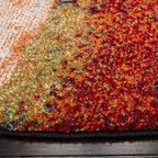 SAFAVIEH Glacier Collection 10' Round Red/Green GLA126Q Abstract Non-Shedding Living Room Dining Bedroom Foyer Area Rug