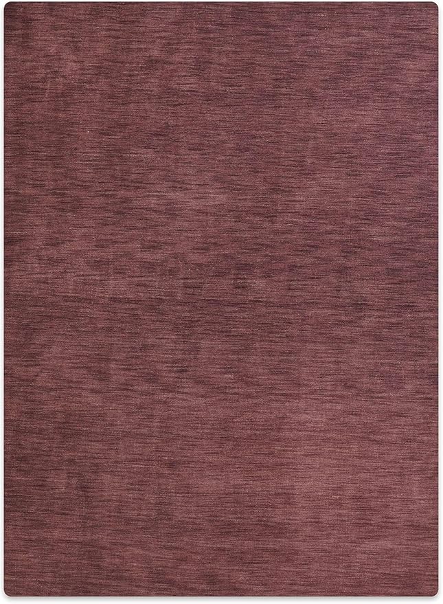 Rugsotic Carpets Hand Knotted Gabbeh Wool 10'x13' Area Rug Solid Purple L00111