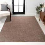 JONATHAN Y Haze Solid Low-Pile Brown Indoor Area Rug 10x14, Coastal,Bohemian,Minimalist,Classic, Easy-Cleaning for Living Room,Bedroom,Kitchen,Pet Friendly,Non-Shedding (SEU100J-14)